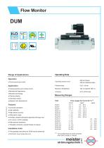 DUM Flow monitor for liquids