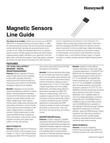 Magnetic Sensors Line Guide