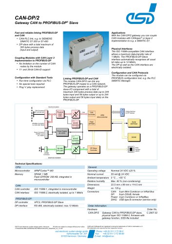 Data Sheet CAN-DP/2