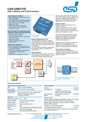 Data Sheet CAN-USB/3-FD