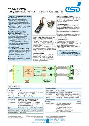 Data Sheet ECS-M.2/FPGA