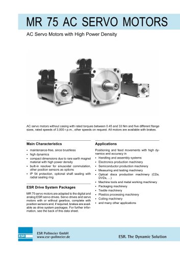 6675.260 ? MR 75 AC servo motors