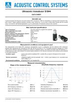 S1844 – longitudinal wave DPC transducer 50 KHz (non-damped, narrow-band)