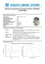 S3750– normal beam single-crystal transducer 1 MHz