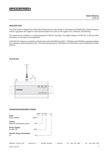 Data Radios Data Sheet