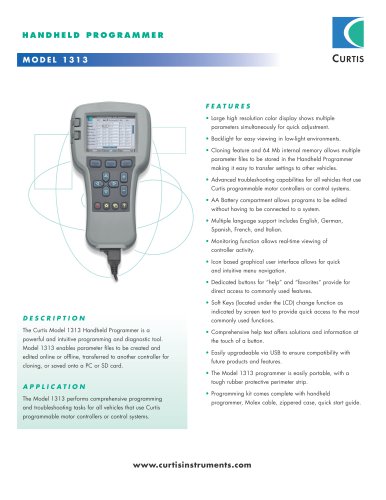 1313 Handheld Programmer