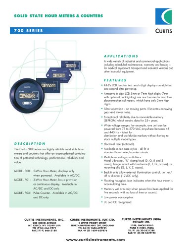 Instrumentation 700 Series (Cased)