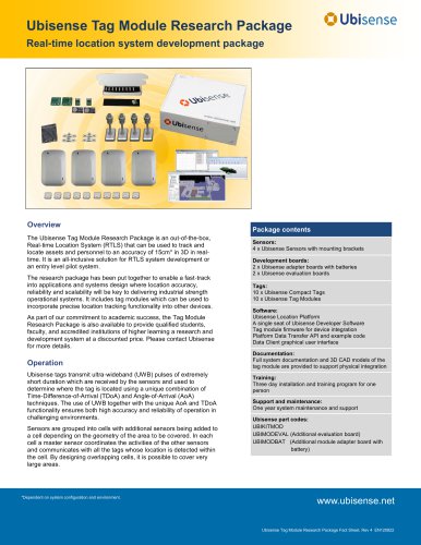 Ubisense Tag Module Research Package