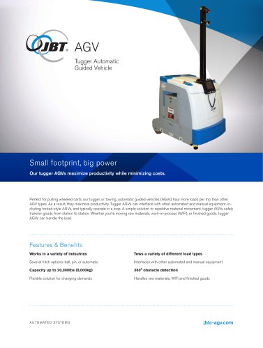 AGV Tugger Automatic Guided Vehicle