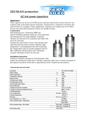 AC link power electronique capacitor