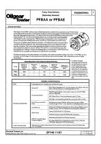 PFBAA or PFBAE Fixed Delivery Pumps