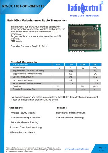RC-CC1101-SPI-SMT-915