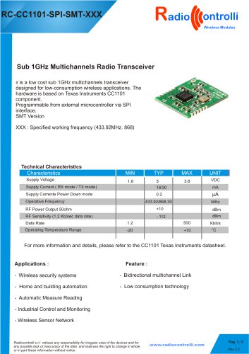 RC-CC1101-SPI-SMT-XXX