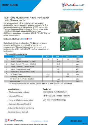 Transceiver RCS1K-868