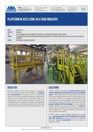 Platform in ATEX zone in a food industry