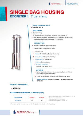 Ecofilter 1 Datasheet