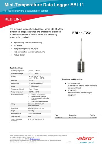 Mini-Temperature Data Logger EBI 11