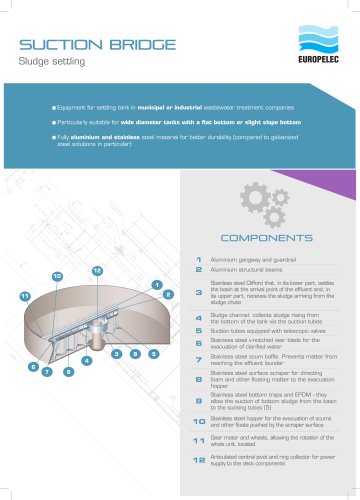 SUCTION BRIDGE Sludge Settling