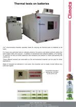 Thermal tests on batteries