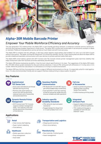 Alpha-30R Mobile Barcode Printer