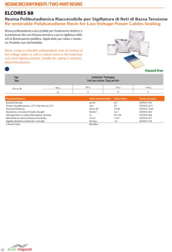 ELCORES 88 – Re-enterable Resin for LV Cables Sealing