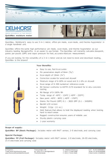 QuickNav building materials moisture meter - Restoration