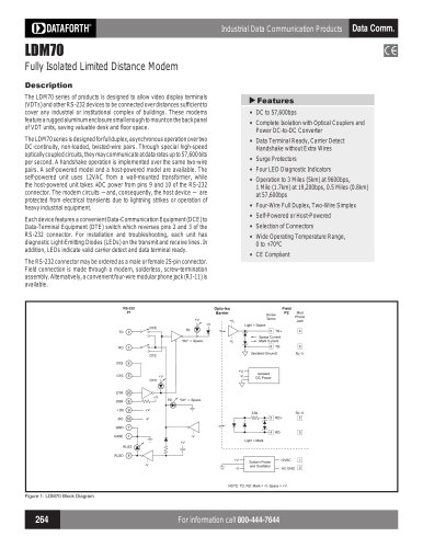 Signal Powered Limited Distance Modem LDM70-P