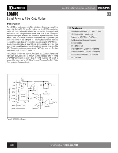 Signal Powered Limited Distance Modem LDM80