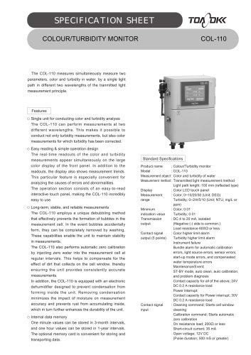 COL-110 COLOUR/TURBIDITY MONITOR