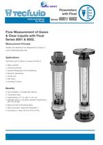 6001/6002 series glass tube rotameters