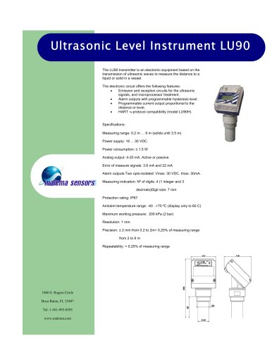 LU90 Displacement level indicator