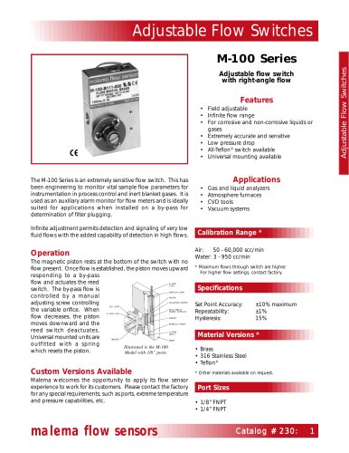 M-100 Series Flow Switch