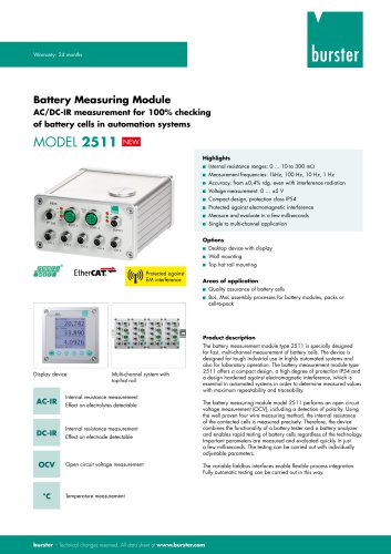 Data Sheet Model 2511