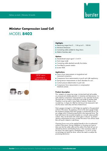 Data Sheet Model 8402 (2025)