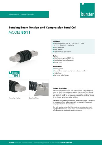 Data Sheet  Model 8511 (2025)