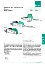 Data Sheet Potentiometric displacement transducers Model 8712, 8713