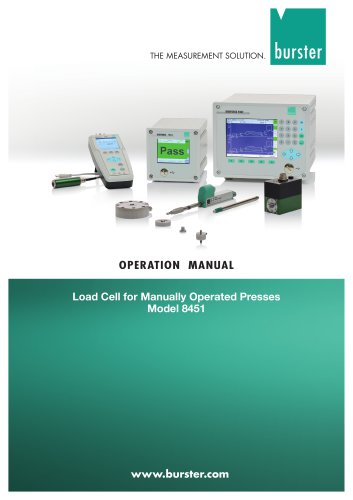 Load Cell for Manually Operated Presses Model 8451 2025