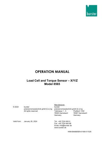Operation Manual Model 8565