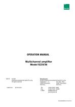 Operation Manual Multichannel Amplifier Model 9235/9236