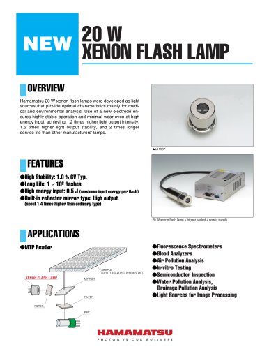 20 W XENON FLASH LAMP