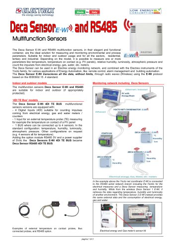 Multifunction Sensors - ENVIRONMENTAL PARAMETERS - ELECTREX