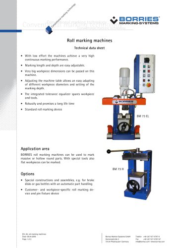 Roll marking machines