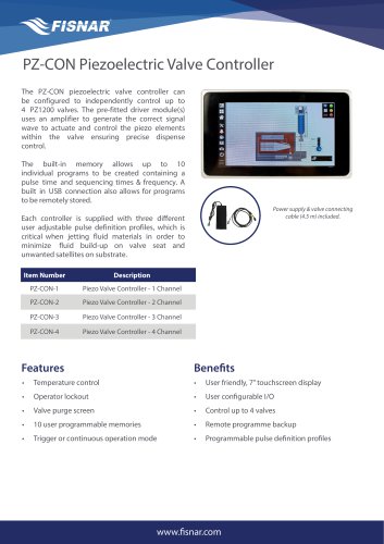 PZ-CON Piezoelectric Valve Controller