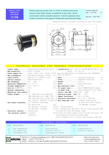 SINGLE TURN ABSOLUTE ENCODER 3115R