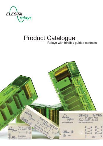 Product Catalogue  Relays with forcibly guided contacts 2013