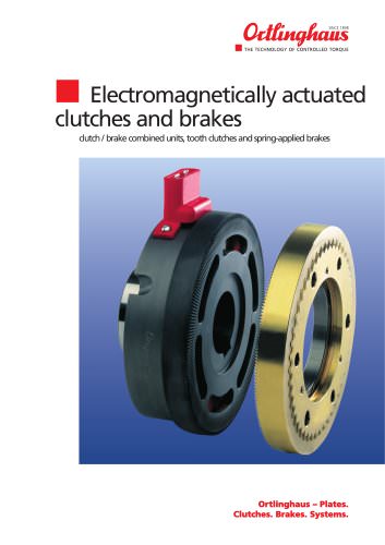 Electromagnetically actuated clutches and brakes, clutch/brake combined units and tooth clutches