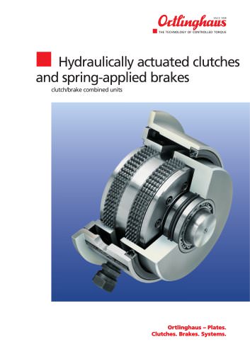 hydraulically actuated clutches and brakes