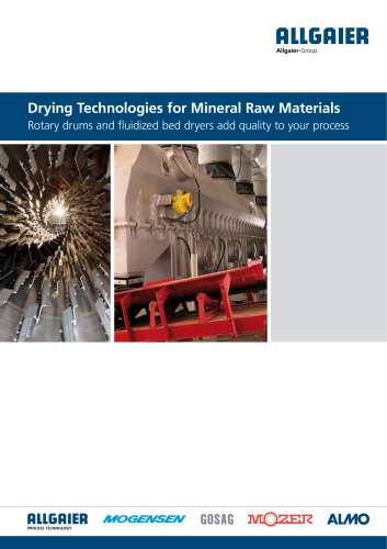 Drying Technologies for Mineral Raw Materials