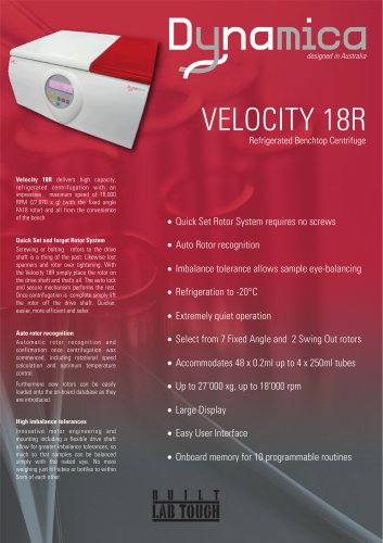 Centrifuge Velocity 18R