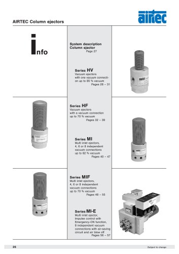 AIRTEC Column ejectors